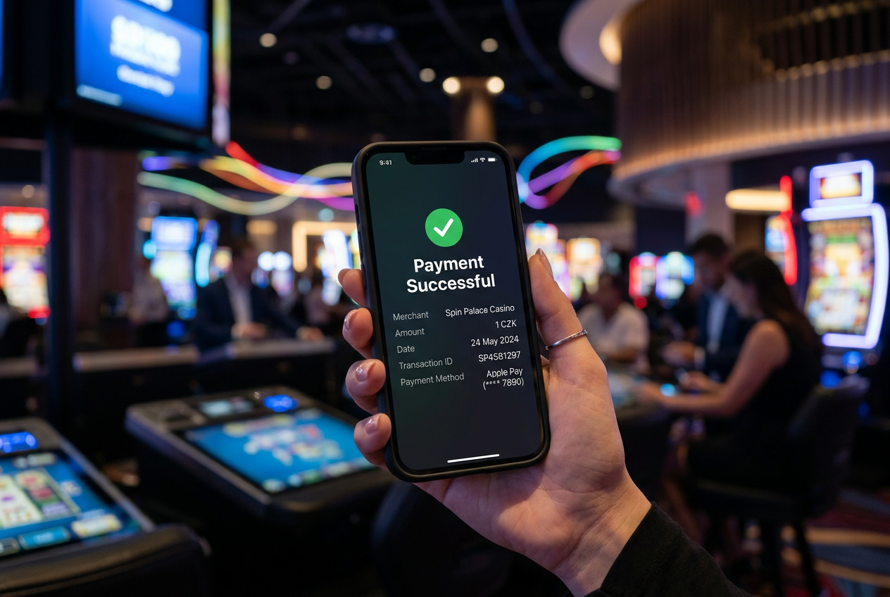 Mobilní platba 1 Kč v online casinu přes smartphone